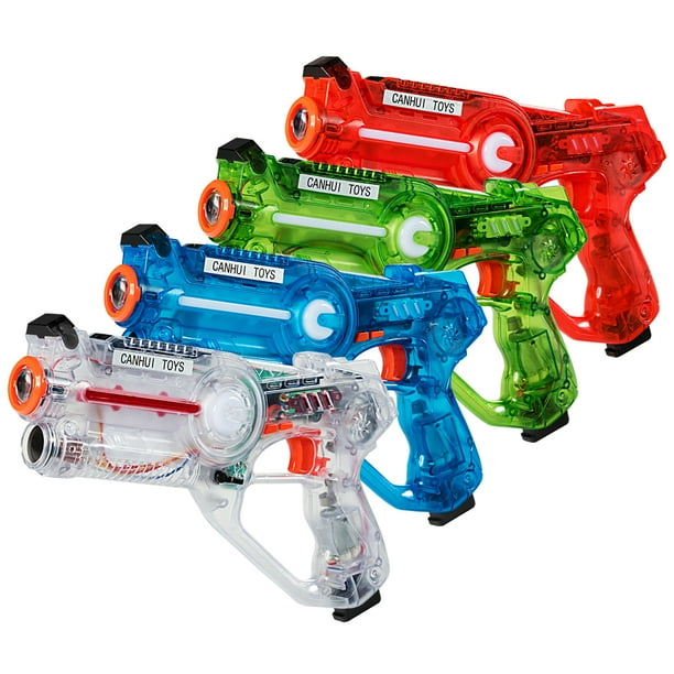 Set of 4 Infrared Laser Tag Guns Blaster Light Team Toys
