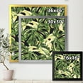 thumbnail image 4 of Designart 'Natural Green Leaves Exotic On Dark II' Tropical Framed Art Print, 4 of 4
