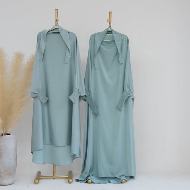 Turkey swing solid color robe parent-child dress LR484 + LR662