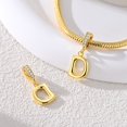 thumbnail image 5 of MULA Original S925 Sterling Silver Alphabet Letter DCharms Gold Plated Pave AAA CZ DIY Pendant fit Bracelets Gift for Women with Pouch, 5 of 6