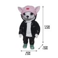 thumbnail image 2 of Standing Dog Figurine With Pink Hoodie And Knit Beanie - Cute Decorative Sculpture For Home, Office, Living Room, Bedroom - Ideal Gift For Dog Lovers, Animal Enthusiasts,, 2 of 3