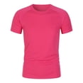 thumbnail image 3 of CCRFTGI T Shirt for Girls Athletic Quick Dry Crewneck T Shirts 2025 Summer Hot Pink Shirts Plain Short Sleeve Tshirt,Hot Pink 4-5 Years, 3 of 4