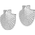 thumbnail image 2 of Sterling Silver Polished Large Scallop Shell Post Earrings (Width 16) (Length 16.5) - Jbsp, 2 of 5