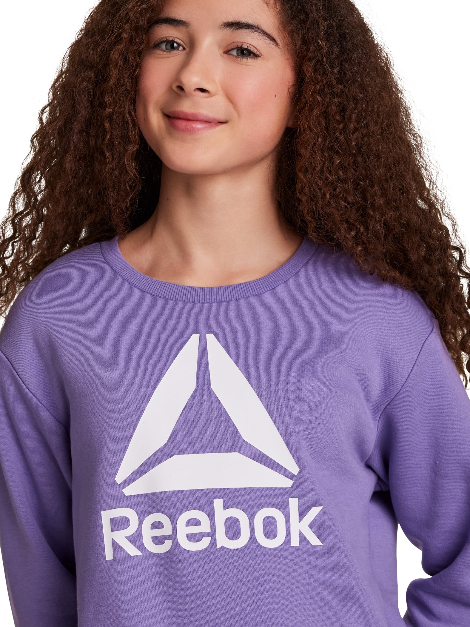 Reebok Girl's Game Day Fleece Crewneck, Sizes 4-18