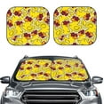 thumbnail image 2 of Kll Duck With Star Sunglasses Windshield Sun Shade 2-Piece Foldable Car Front Window Sunshade For Most Sedans Suv Truck - Auto Sun Blocker Visor Protector Blocks Max Uv Rays - Medium, 2 of 7