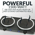 thumbnail image 4 of HomeCraft HCDB15BK Double Burner Hot Plate, 4 of 8