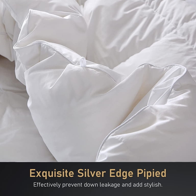 KUSNUG Feather Down Fibers Comforter - California King Size, All-Season Medium Warmth