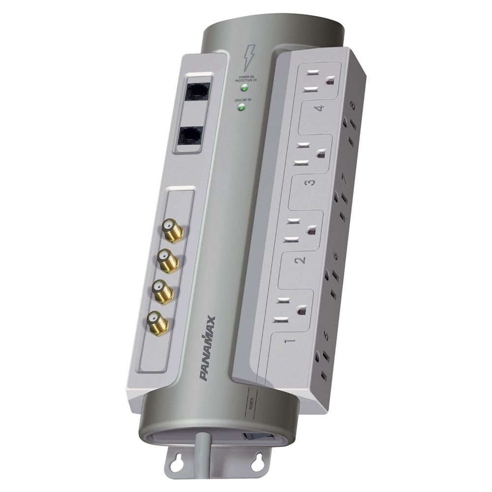 Panamax PM8-AV 8 Outlet Surge Protector, Retail Packaging, 1 Count