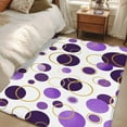 thumbnail image 5 of Purple Polka Dots 3'x5' Washable Rug, Modern Abstract Art Non-Slip Area Rugs for Entryway Kitchen Classroom, StainResistant Dorm Throw Carpet, Low Pile Soft Indoor Floor Mat Geometric, 5 of 9