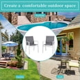 thumbnail image 4 of Walsunny Patio Dining Chairs Set of 2,Outdoor Bistro Chair with Arms,All-Weather Metal Textile Fabric Chairs Grey, 4 of 7