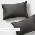 thumbnail image 6 of Noble Linens 2 Piece Pillow Case Set, Gray, King, 6 of 11