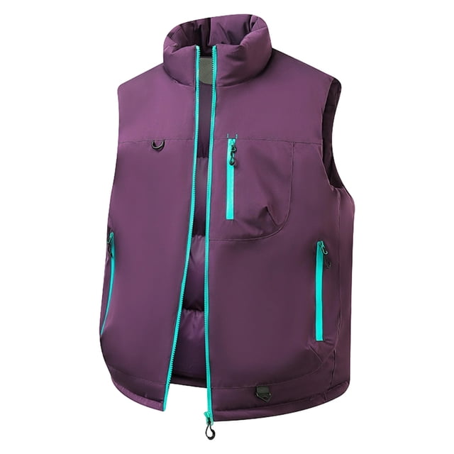 Ceisia Men's solid color zipper coat sleeveless outerwear Gift
