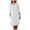 White, variant on Summer Women's Linen Dresses for Summer,Linen Dresses for Women 2025 Summer Casual Loose Comfortable Button Round Neck Long Sleeve Knee-Length Tshirt Dresses with Pockets for Plus Size