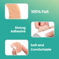thumbnail image 5 of Welnove 42pcs Felt Callus Cushion Pads , Protects from Rubbing on Shoes, Helps Reduce and Heel Pain,Oval Shape, 5 of 7