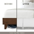 thumbnail image 3 of Elegant Comfort Narina Collection Lace Bed Skirt 15inch Drop, 1500 Thread Count Egyptian Quality, Sophisticated Design for a Vintage Look- Easy Care and Wrinkle Resistant, Lace Bedskirt, King, White, 3 of 3