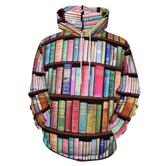 Bookworm Antique Book Library Men's Women New Sweatshirt Hoodie Men's Plus Size Sweatshirt Hooded Sweatshirt 3d Printed Street Men's Cloth