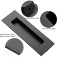 thumbnail image 3 of Malimali Recessed Finger Flush Pulls - 6 Inch Matte Black Stainless Steel Rectangular Door Pull Hardware (4 Pack) for Pocket, Closet Sliding and Barn Door, 3 of 6