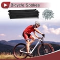thumbnail image 2 of 72 Set 12G Radios de Bicicleta 215mm Radios de Rueda de Bicicleta Acero al Carbono Negro, 2 of 7