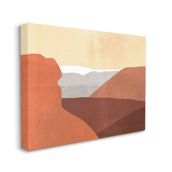 Stupell Industries Abstract Color Block Brown Canyon Landscape Design by Victoria Borges, 16" x 20"