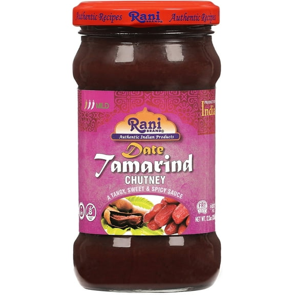 Rani Dates & Tamarind (Imli) Chutney 11.5oz (325g) Glass Jar, Ready to eat, Vegan ~ Gluten Free | NON-GMO | Kosher | No Colors | Indian Origin