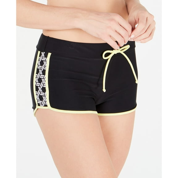Go by Gossip BLACK MULTI Cross Training Swim Shorts, US X-Large
