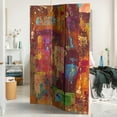 thumbnail image 6 of Red Lantern 6 ft. Tall India Double Sided Canvas Room Divider, 6 of 7