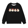 thumbnail image 4 of Odeerbi Toddler Boys Girls Christmas Crewneck Sweatshirts Fall Winter Pullover Sweatshirt Kids Long Sleeve Christmas Pattern T-shirt Sweatshirt Top Toddler Clothes Black, 4 of 4