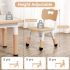 thumbnail image 1 of Height Adjustable Ourlova Kids Table and Chairs Set with Non-Slip Legs, Arts & Crafts Desk, Max Load 300lbs, 1 of 7