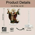 thumbnail image 2 of Rotating acrylic display featuring Saint Nicholas with open arms in vibrant stained glass style rich in detail and ultra high definition resolution, 2 of 6