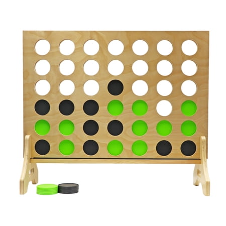 Tailgating Pros Premium Giant Four in a Row with Carrying Case - Jumbo Oversized Outdoor Yard Game - Connect Multiple Pucks in a Row to Win - Many Puck Colors Available!
