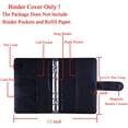 thumbnail image 2 of Antner A6 PU Leather Notebook Binder Refillable 6 Ring, Black, 2 of 7