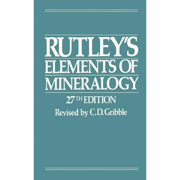 Semiconductors; 1 Rutley's Elements of Mineralogy, (Paperback)