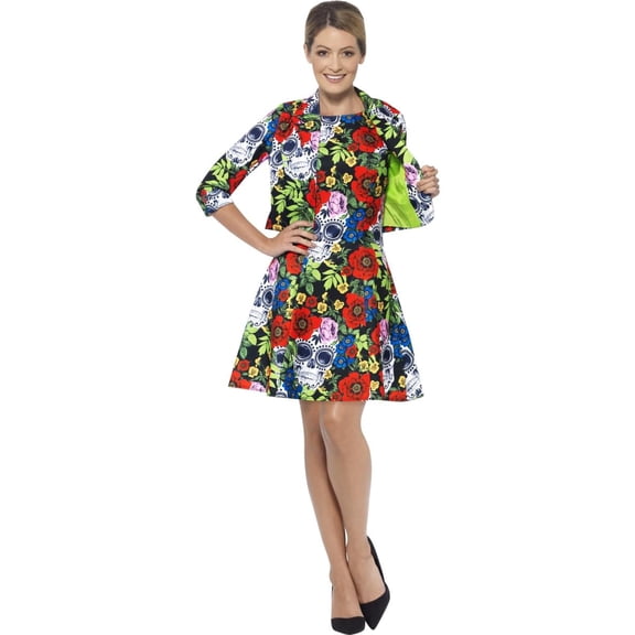 Smiffys Day Of The Dead Dress & Jacket Adult Costume Small Female