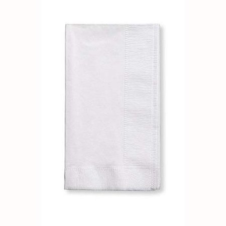 Creative Converting Touch of Color 2-Ply 50 Count Paper Dinner Napkins  White