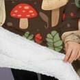 thumbnail image 3 of Oversized Wearable Blanket Hoodie,Colorful Mushroom Flower Dark Pattern Sherpa Blanket Hoodie with Super Pockets,Super Warm Fuzzy Pullover for Women & Men, 3 of 6