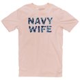 thumbnail image 2 of Plus Size Navy Wife Graphic Design Unisex Short Sleeve Cotton Jersey T-Shirt - Pale Pink XL, 2 of 3
