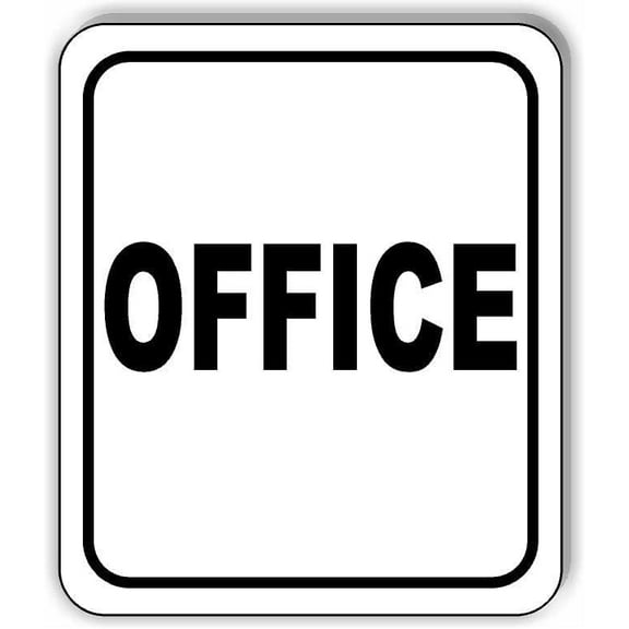 OFFICE BLACK Aluminum Composite Sign, 8.5"x10"
