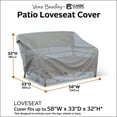 thumbnail image 3 of Classic Accessories Vera Bradley by Water-Resistant Patio Loveseat Cover, 58 x 33 x 32 Inch, Rain Forest Toile Gray-Color:Rain Forest Toile GrayMaterial, 3 of 6