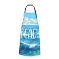 thumbnail image 3 of XMXT 1 Pcs Waterproof Kitchen Cooking Apron, Watercolor Seas Sky Illustration Adjustable Aprons for Women Men with Pockets, 3 of 9