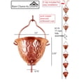 thumbnail image 2 of Rain Chains by JASINC 8.5 ft Pinecone Rain Chain Copper, Water Diverter, JAS3010C, 2 of 5