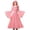 Pink, variant on Odeerbi Kids Girls Vintage Velvet Dress Medieval Embroidered Bell Sleeve Hooded Dress with Belt