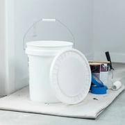 United Solutions 5 Gallon Round Plastic Utility Bucket Lid, White, 1 Each