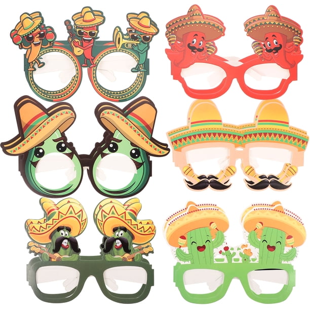 12 piezas de montura para gafas con temática mexicana, para fiestas, disfraces, festivales, decoración de gafas.