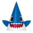 thumbnail image 2 of Unique Industries Kid's Baby Shark Party Hats, Plastic, Multicolor, 8 Count, 2 of 2