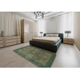 thumbnail image 4 of Ahgly Company Indoor Rectangle Abstract Dark Olive Green Abstract Area Rugs, 2' x 3', 4 of 6