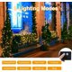 thumbnail image 4 of BOLWEO Paquete de 2 luces de cadena con energía solar, luces de hadas solares, iluminación de alambre impermeable de 50 LED de 16.4 pies para interior y exterior, árbol de Navidad, Halloween, Diwali,, 4 of 4