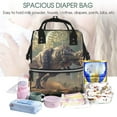 thumbnail image 5 of Pofeuu Jungle Dinosaur Print Diaper Bag Backpack, Multifunction Travel Pack Maternity Baby Changing Bags, Large Capacity, Waterproof, 5 of 6