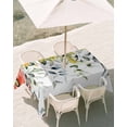 thumbnail image 3 of 52x70 Inch Outdoor Tablecloth with Umbrella Hole Zipper Rectangle Sage Green Eucalyptus Rectangular Tablecloths Outside Waterproof Spring Farmhouse Tulips Leaves Patio Table Cover for Picnic Party, 3 of 8