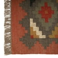 thumbnail image 4 of Kilim Wool Jute Rug – Handwoven Southwestern Area Rug with Tribal Geometric Pattern & Fringe 6 X 8  FEET, 4 of 5