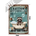thumbnail image 5 of Raccoon Decor Wash Your Paws Retro Aluminum Sign 12x8 IN Metal Tin Sign Funny Bathroom Decor Raccoon Gifts Raccoon Tin Signs for Home Decor Farmhouse Bedroom Decor, 5 of 6